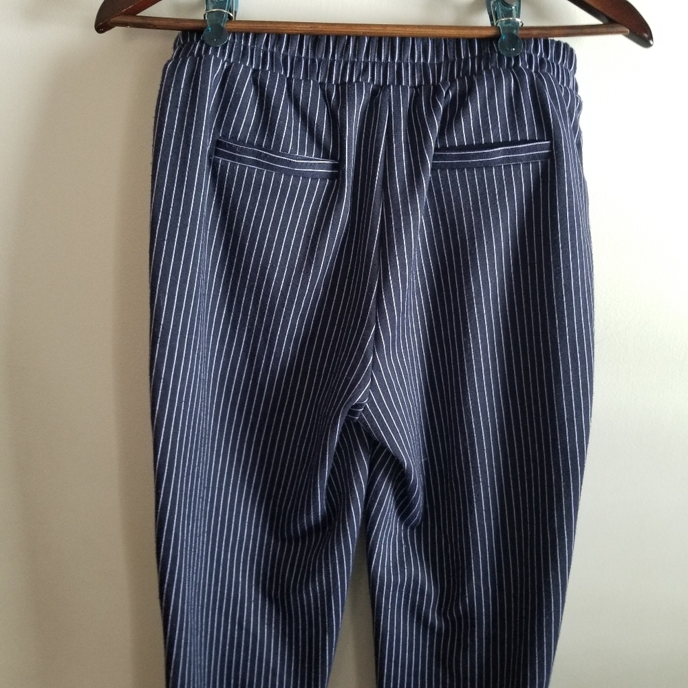 Ardene Navy Blue Pin Striped Pants Size Small - Picture 4 of 16